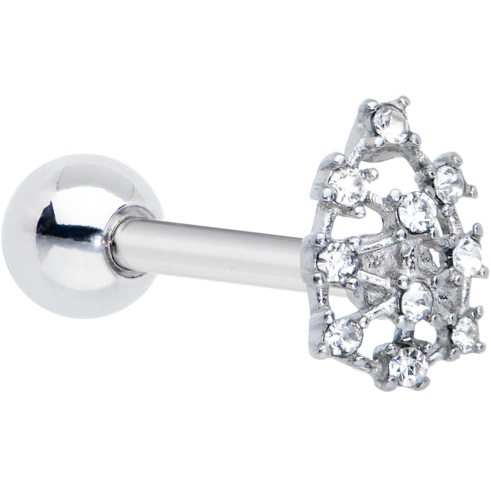 BodyCandy Clear Gem Constellation Barbell Tongue Ring — main product shot