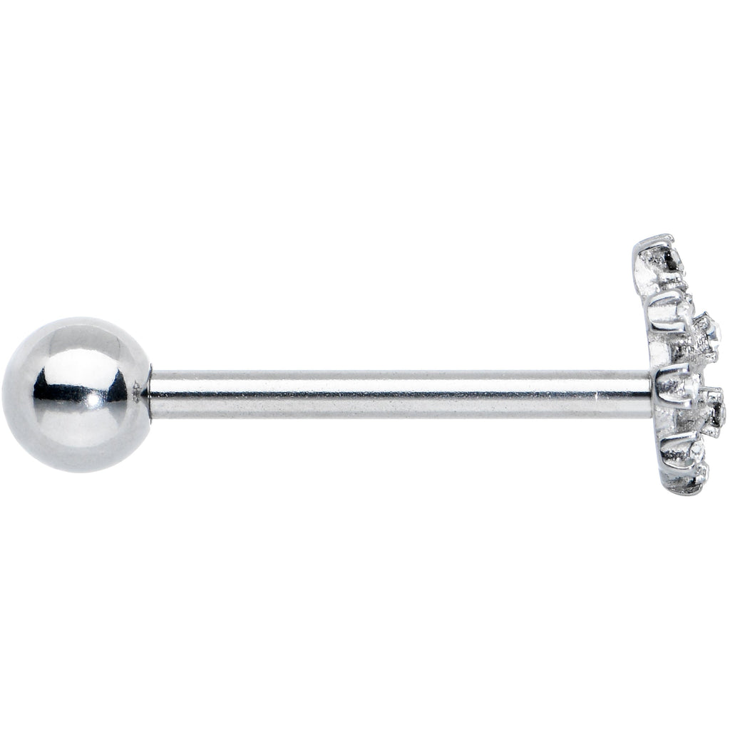 BodyCandy Clear Gem Constellation Barbell Tongue Ring — lifestyle context