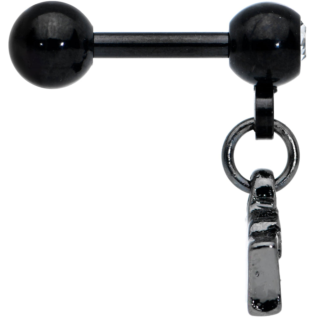 BodyCandy 16G 1/4 Clear Gem Black Eek Spider Dangle Cartilage Earring — lifestyle context