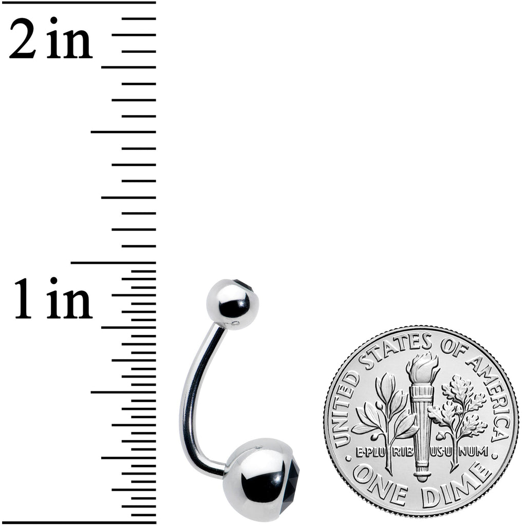BodyCandy Black Gem J Curve Belly Ring — lifestyle context