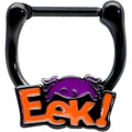 BodyCandy 16G 5/16 Black Eek Purple Spider Halloween Cartilage Clicker — main product shot