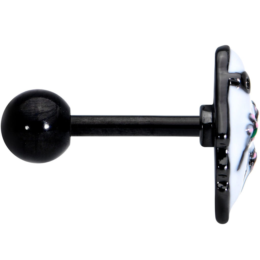 BodyCandy 16G 1/4 Black Hipster Ghost Halloween Tragus Cartilage Earring — lifestyle context