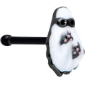 BodyCandy 20G 1/4 Black Hipster Ghost Halloween Nose Bone — main product shot