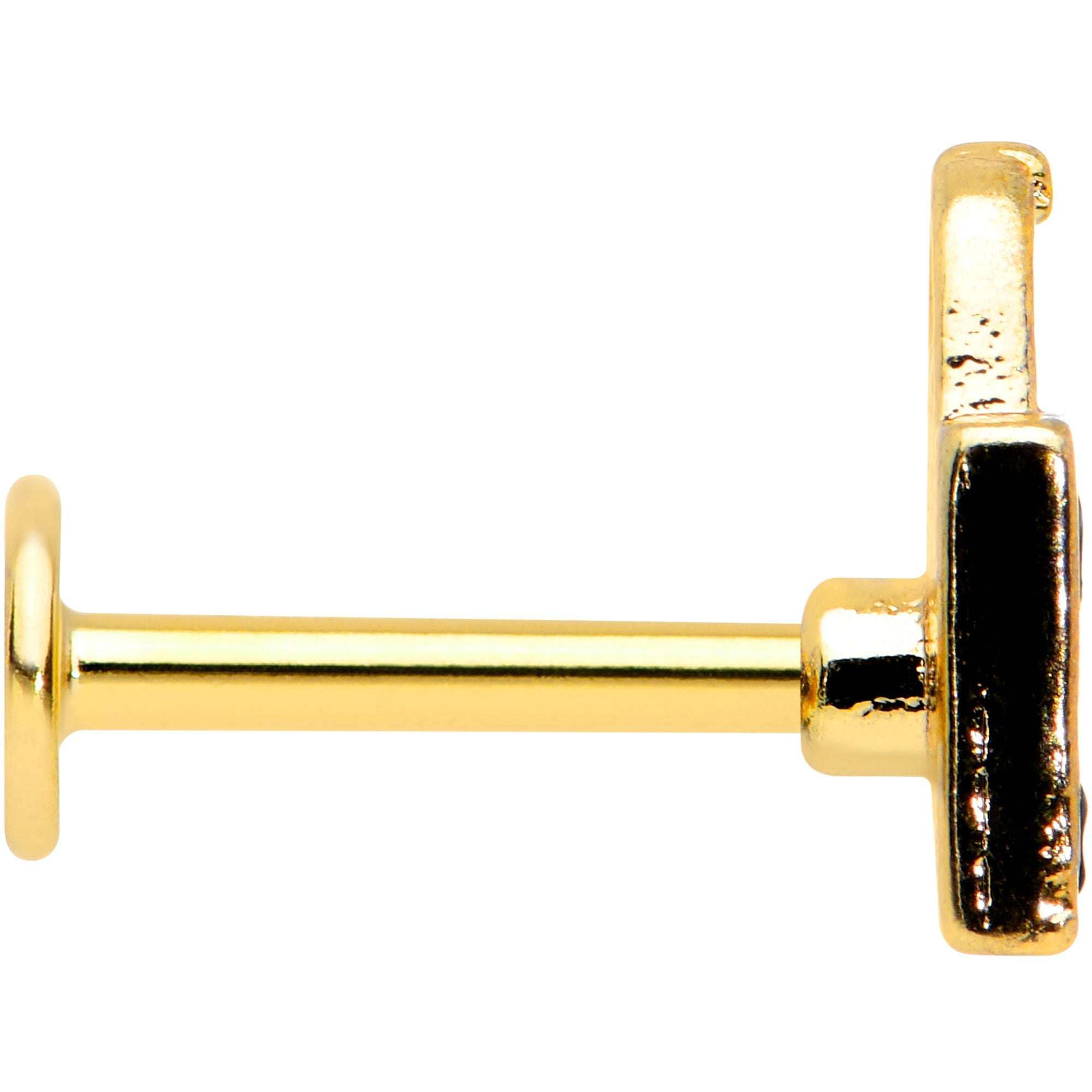 BodyCandy 16G 5/16 Gold Tone Trick or Treat Halloween Labret Monroe Tragus — lifestyle context