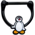 BodyCandy 16G 5/16 Black Baby Penguin Cartilage Clicker — main product shot