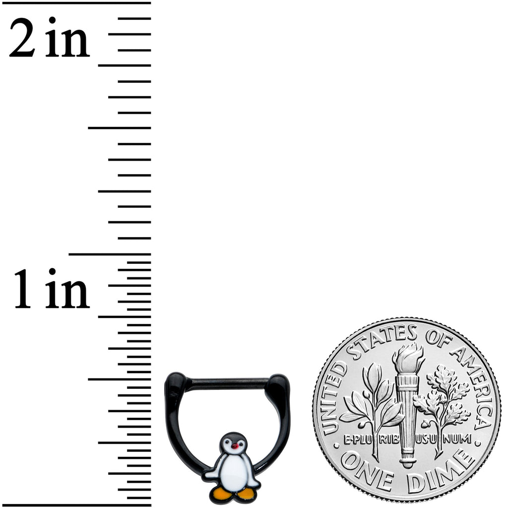 BodyCandy 16G 5/16 Black Baby Penguin Cartilage Clicker — lifestyle context