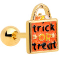 BodyCandy 16G 1/4 Gold Tone Trick or Treat Halloween Cartilage Tragus — main product shot