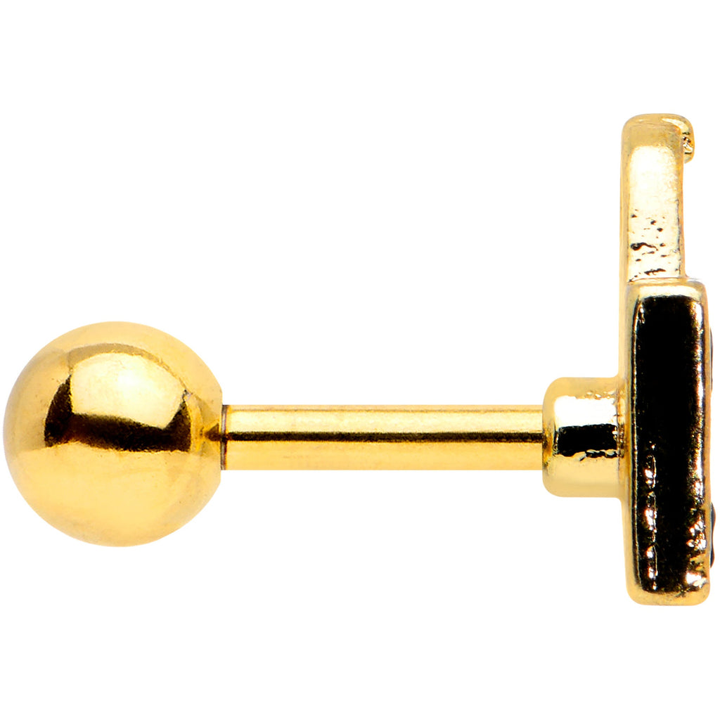 BodyCandy 16G 1/4 Gold Tone Trick or Treat Halloween Cartilage Tragus — lifestyle context