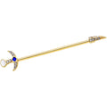 BodyCandy 14G Clear Gem Gold Tone Sabre Sword Industrial Barbell 38mm — main product shot