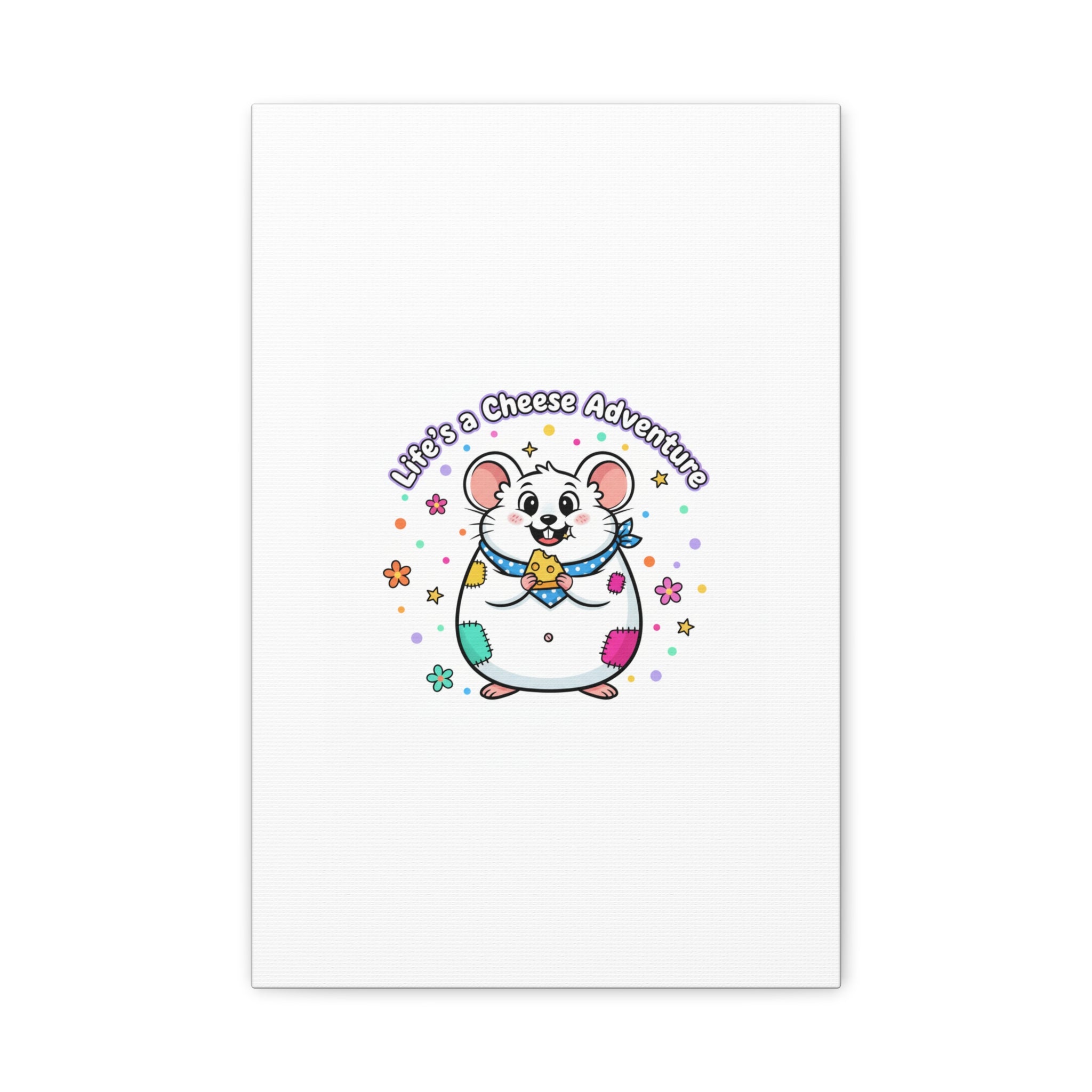 Life's a Cheese Adventure Canvas | Rodent-Core rat art print