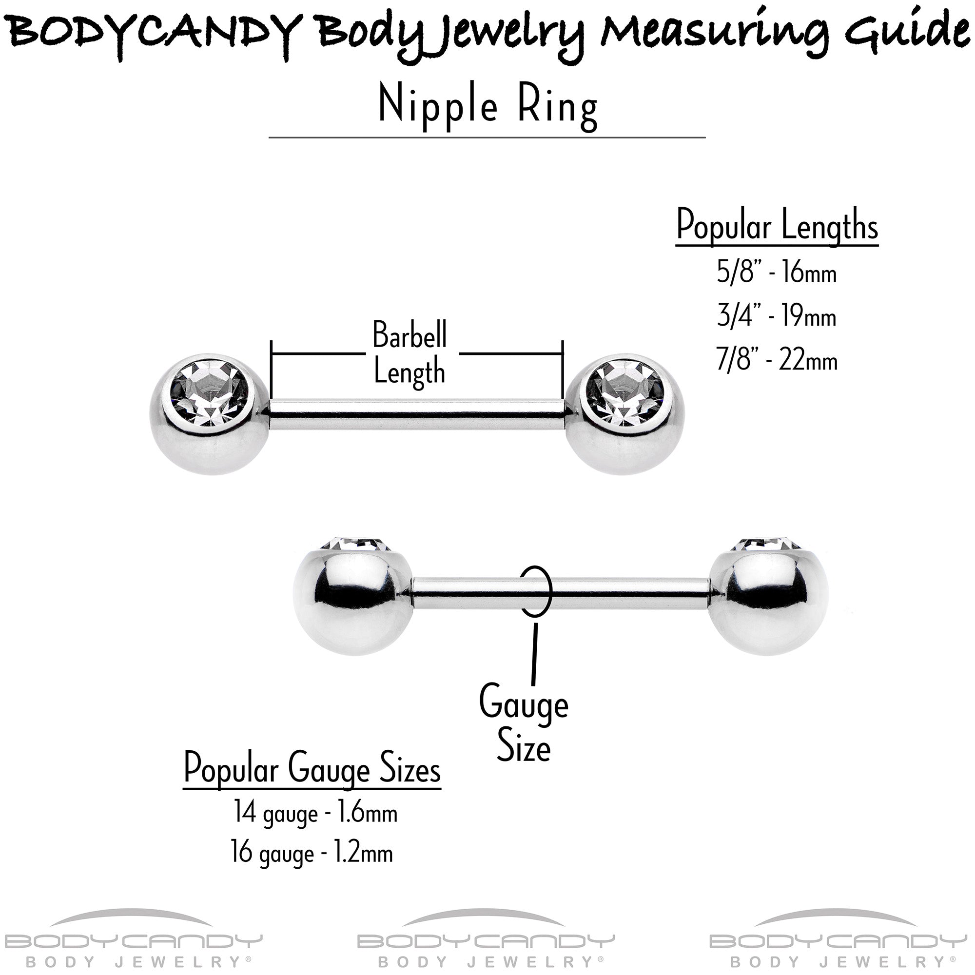 BodyCandy 14G 1/2 Green Synthetic Opal Black Fall Leaf Nipple Ring Set — size reference