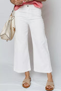 Pearl Embellished Side Seam Ankle-length Shift Jeans
