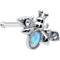 BodyCandy 20G 1/4 White Synthetic Opal Insect Nose Bone — main product shot