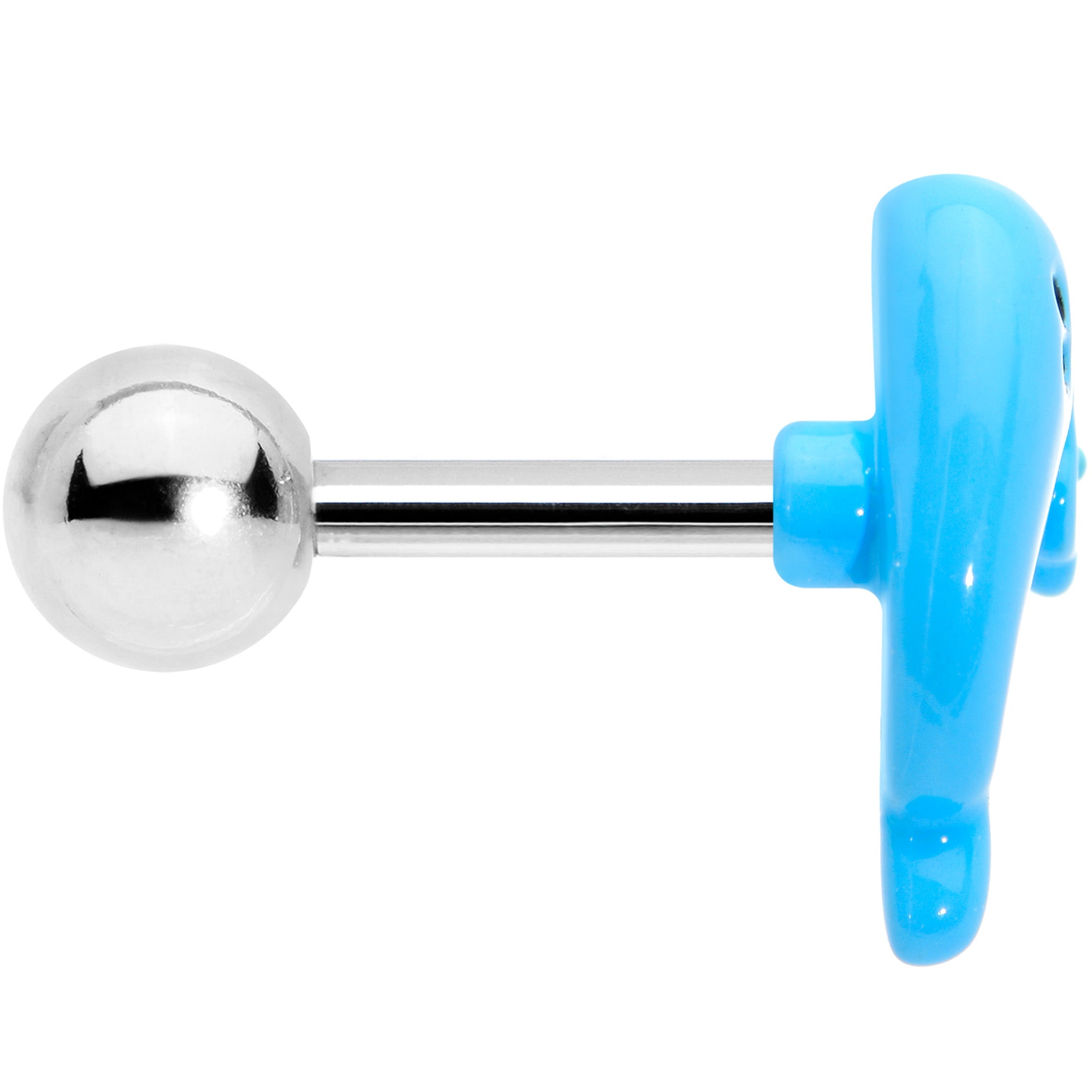 BodyCandy 16G 1/4 Eyelash Blue Whale Flower Cartilage Tragus Earring — lifestyle context