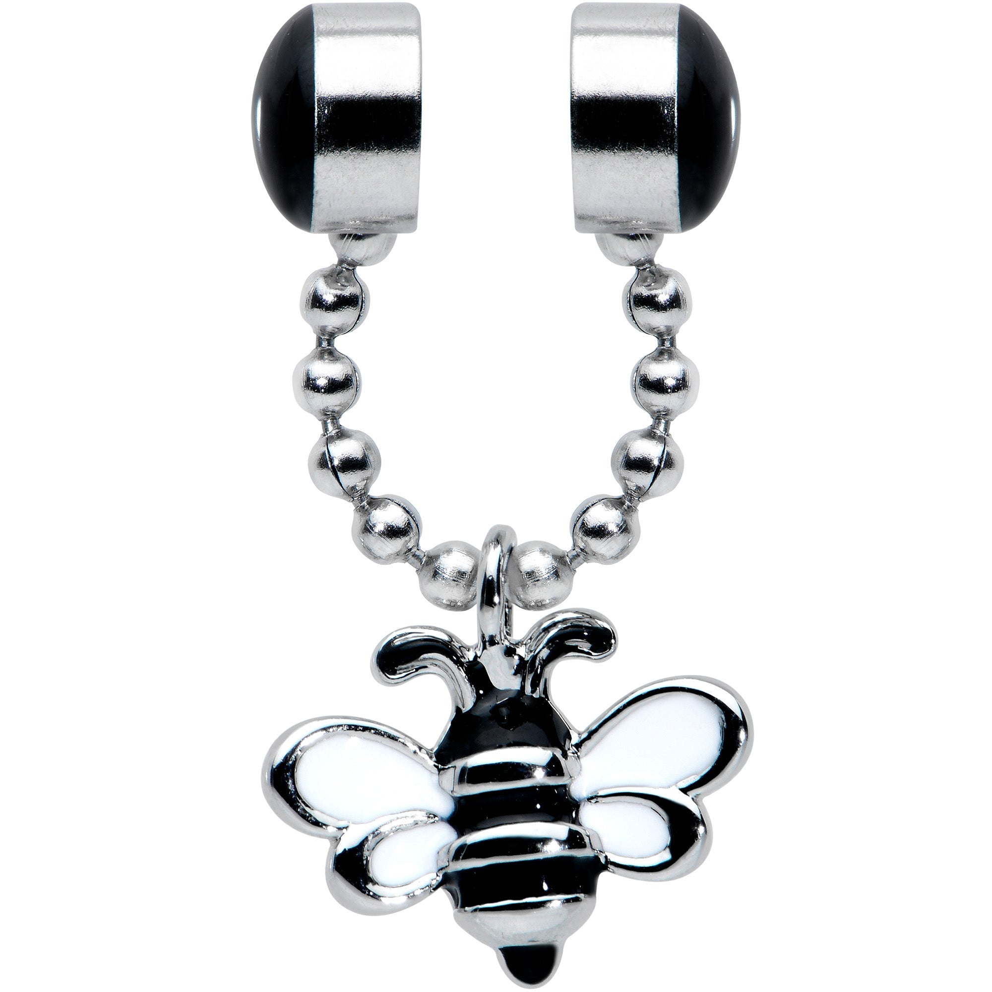 BodyCandy Bee Chain Dangle Non Pierced Magnetic Clip On Fake Septum Ring — main product shot