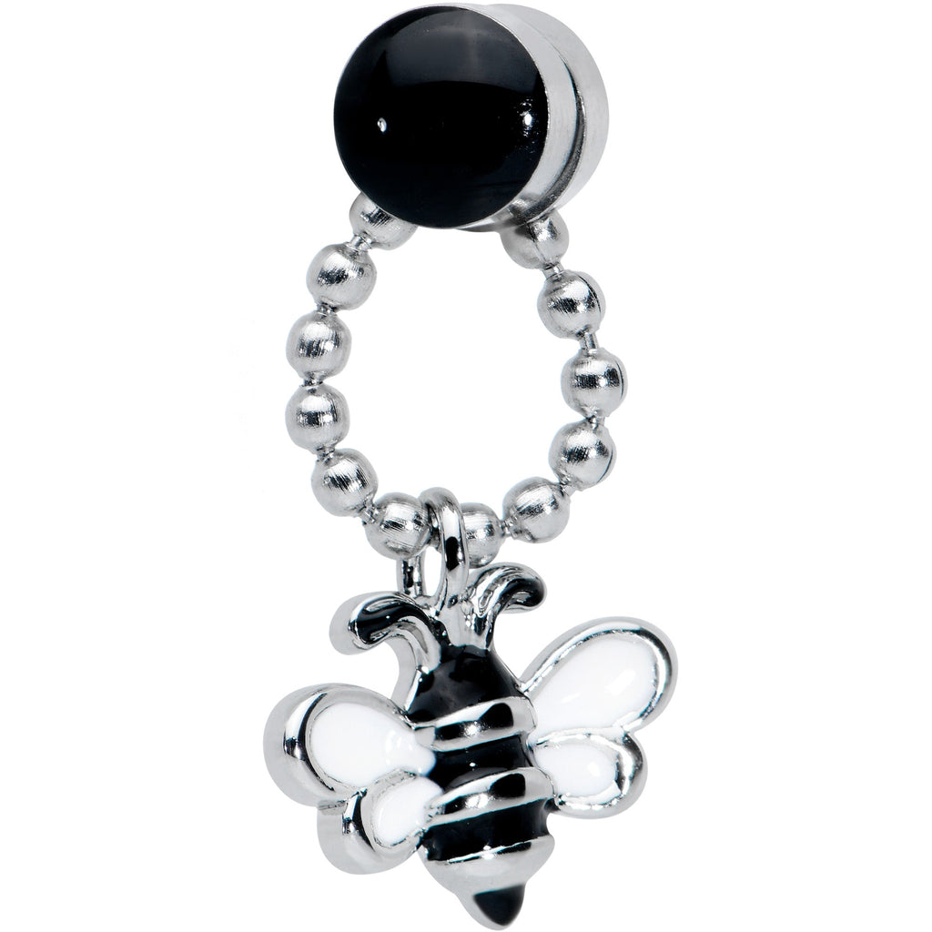 BodyCandy Bee Chain Dangle Non Pierced Magnetic Clip On Fake Septum Ring — detail close-up