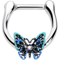 BodyCandy 16G 5/16 Aurora Gem Colorful Butterfly Glam Cartilage Clicker — main product shot