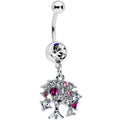 BodyCandy Clear Pink Gem Luscious Fruit Tree Dangle Belly Ring — main product shot