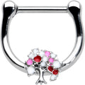 BodyCandy 16G 5/16 Luscious Pinks Fruit Tree Cartilage Clicker — main product shot