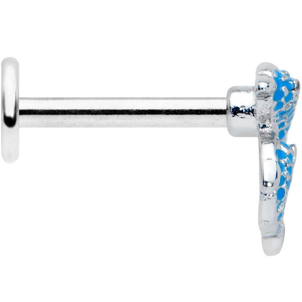 BodyCandy 16G 5/16 Black Gem Blue Leaping Dolphins Labret Monroe Tragus — lifestyle context
