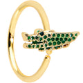 BodyCandy 20G 5/16 Gold Tone Hungry Alligator Nose Hoop — main product shot