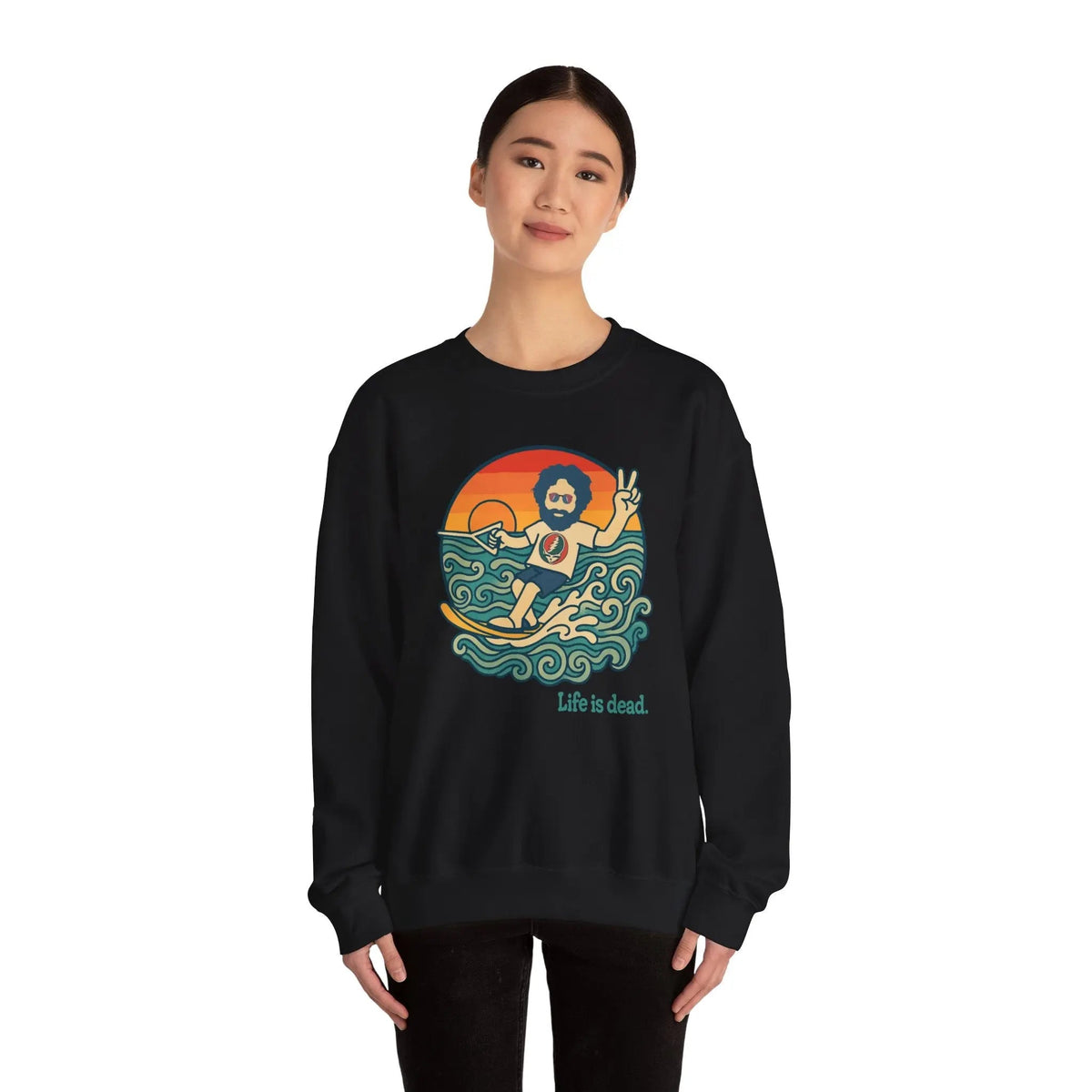 Waterskiin' Jerry Life is Dead Crewneck