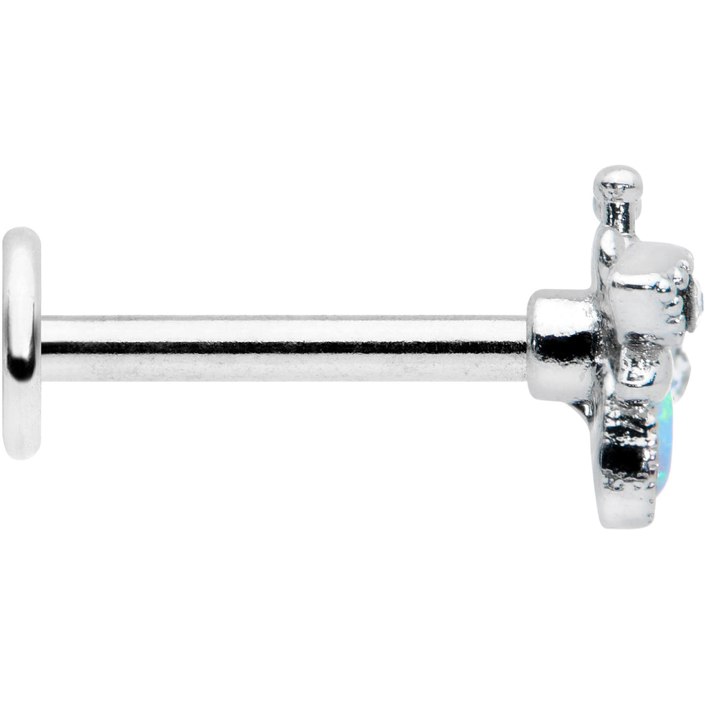 BodyCandy 16G 5/16 White Synthetic Opal Insect Labret Monroe Tragus — lifestyle context