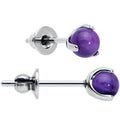 BodyCandy 4mm Purple Amethyst Stone Implant Grade Titanium Stud Earrings — main product shot