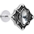 BodyCandy 16G 5/16 Clear Gem Retro Rhombus Labret Monroe Tragus — main product shot