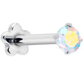 BodyCandy 16G 5/16 Aurora CZ G23 Titanium Threadless Flower Labret Tragus — main product shot