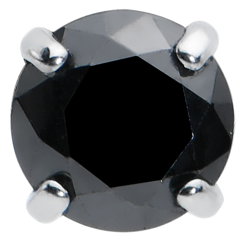 BodyCandy 16G 5/16 Black CZ G23 Titanium Threadless Flower Labret Tragus — lifestyle context