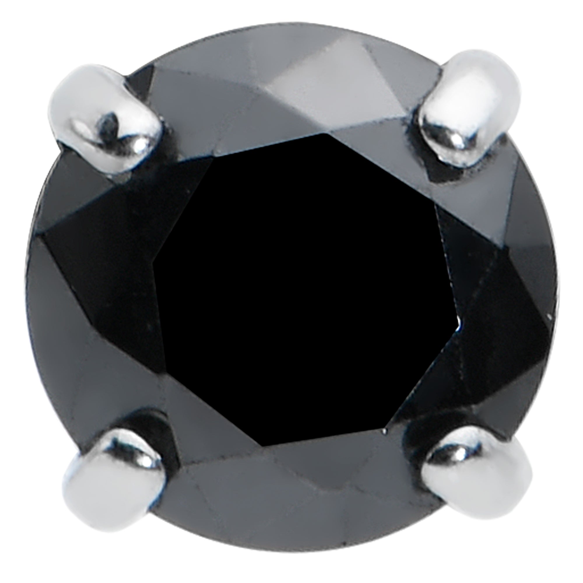 BodyCandy 16G 5/16 Black CZ G23 Titanium Threadless Flower Labret Tragus — lifestyle context