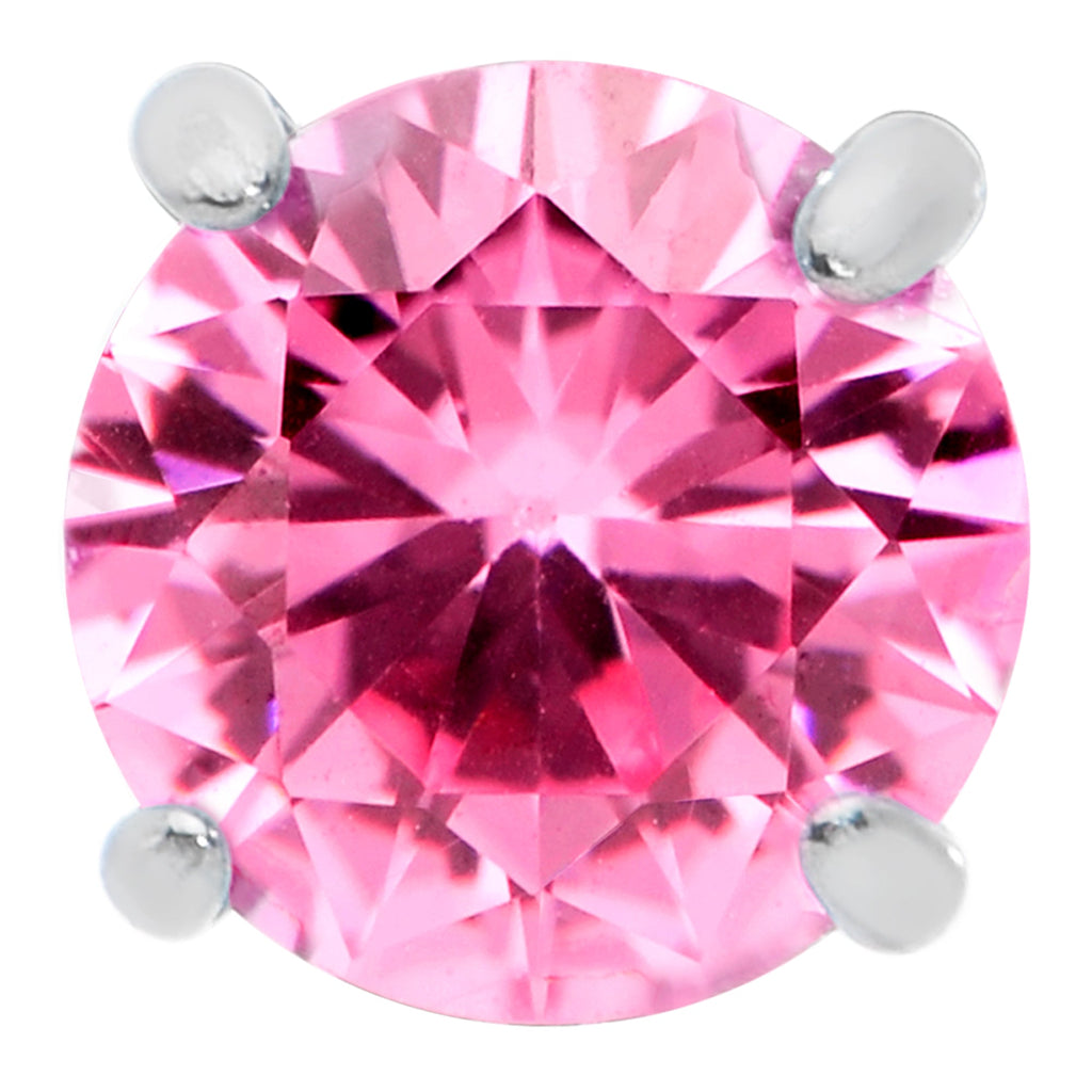 BodyCandy 16G 5/16 Pink CZ Gem G23 Titanium Threadless Flower Labret Tragus — lifestyle context