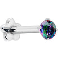 BodyCandy 16G 5/16 Vitrail CZ G23 Titanium Threadless Flower Labret Tragus — main product shot