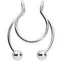 BodyCandy Horseshoe Ball Fake Septum Ring Nipple and Clip on Earring — main product shot
