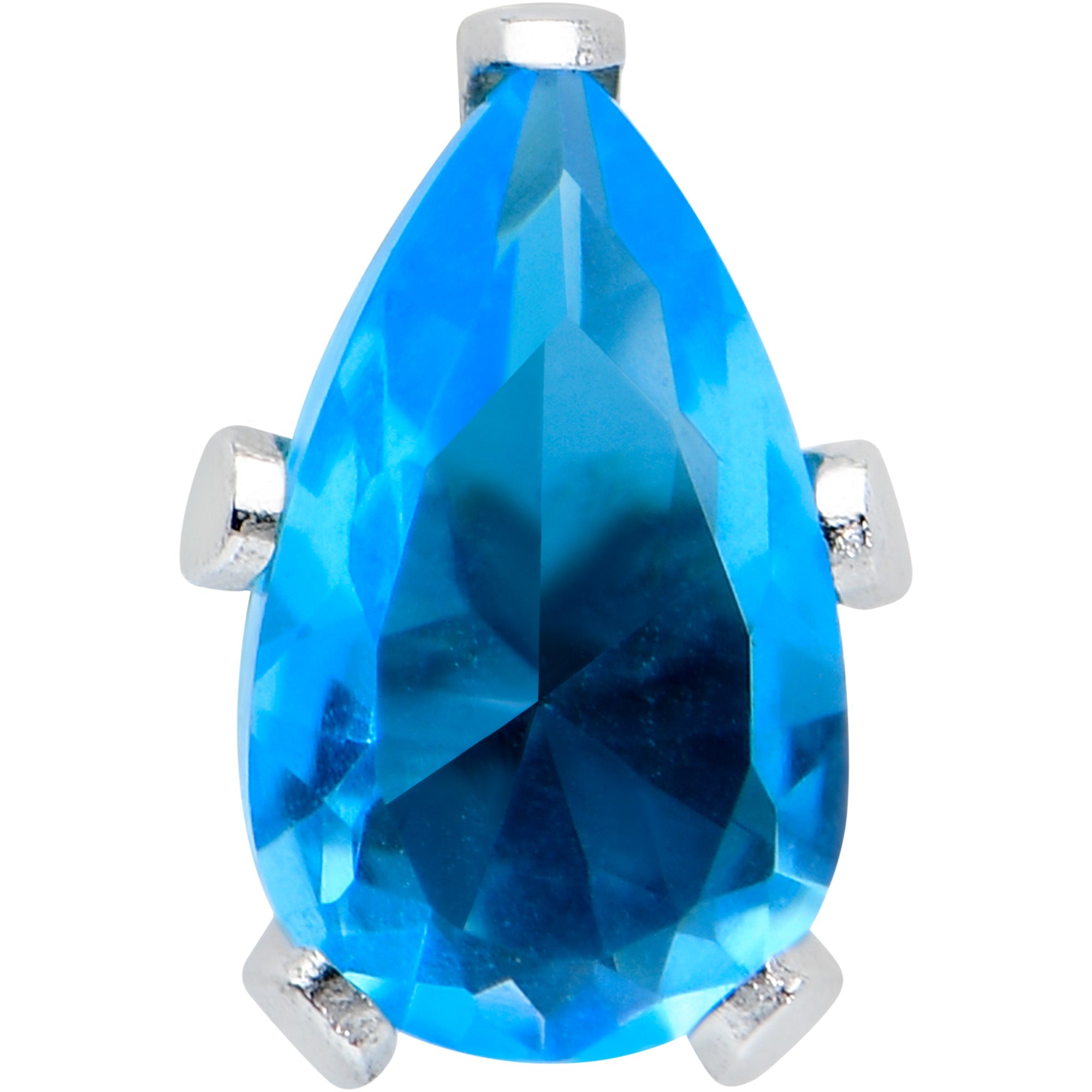 BodyCandy CZ Teardrop Aqua Stainless Steel Stud Earrings 3mm to 7mm — lifestyle context