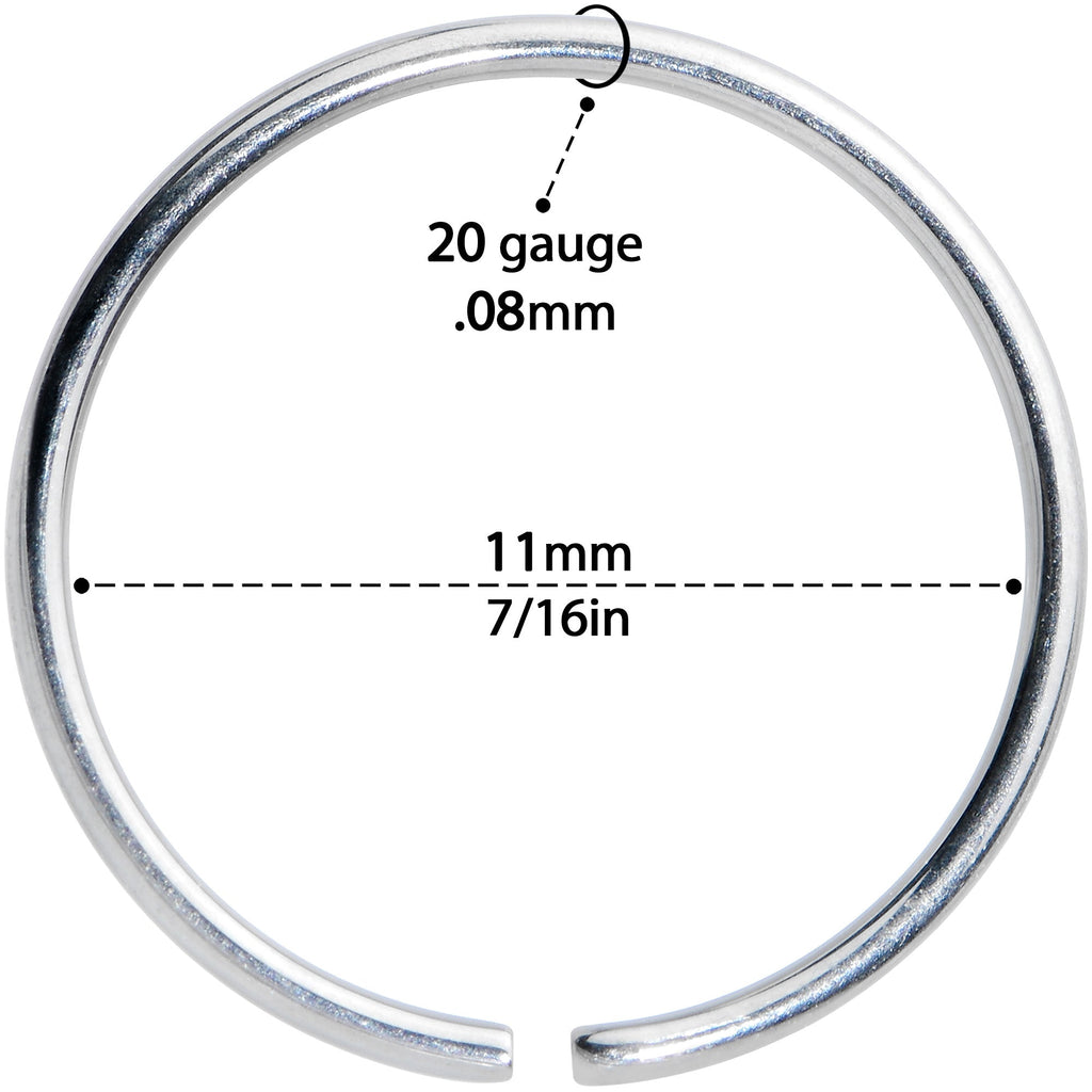 BodyCandy 20G 7/16 Grade 23 Titanium Bendable Hoop Ring — lifestyle context