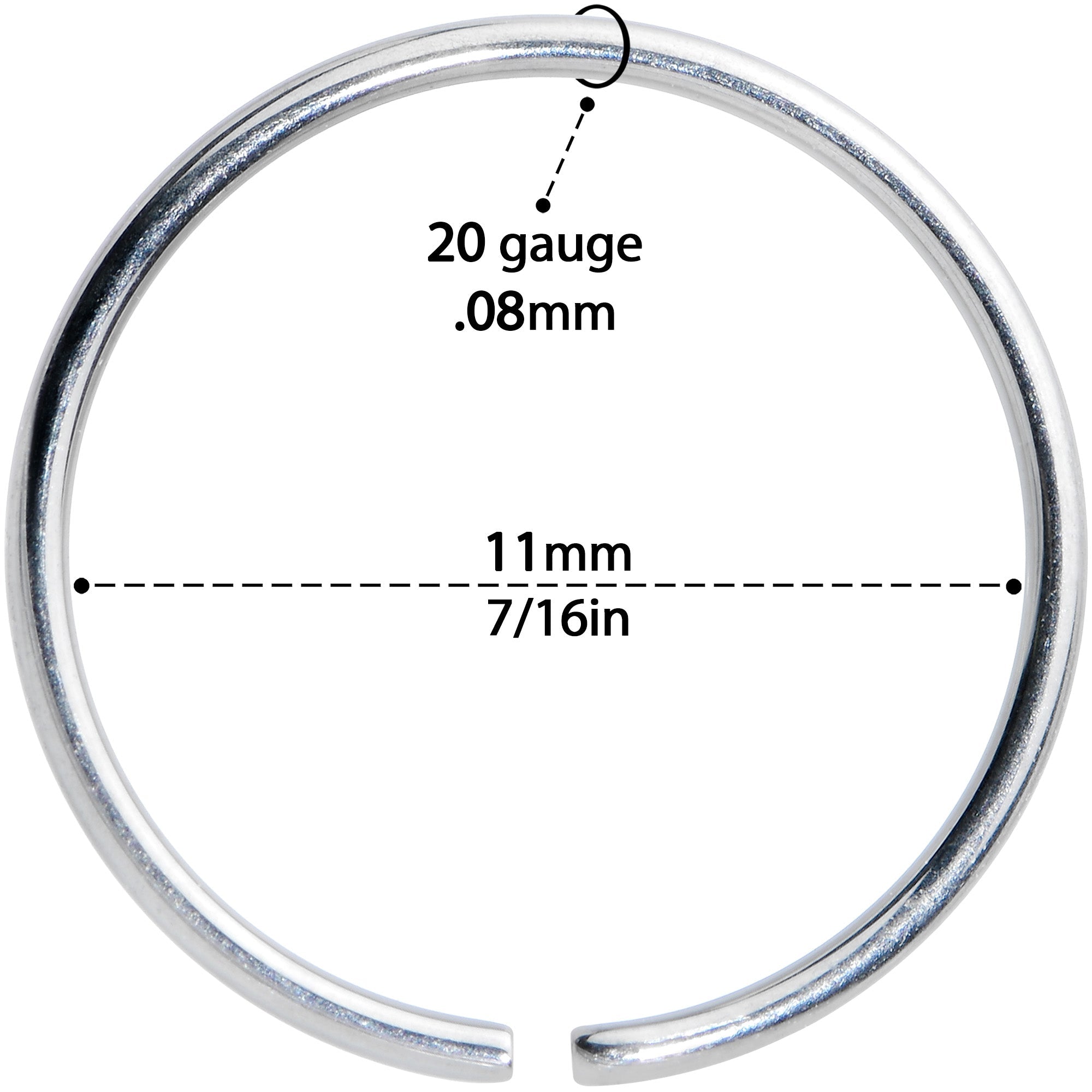 BodyCandy 20G 7/16 Grade 23 Titanium Bendable Hoop Ring — lifestyle context