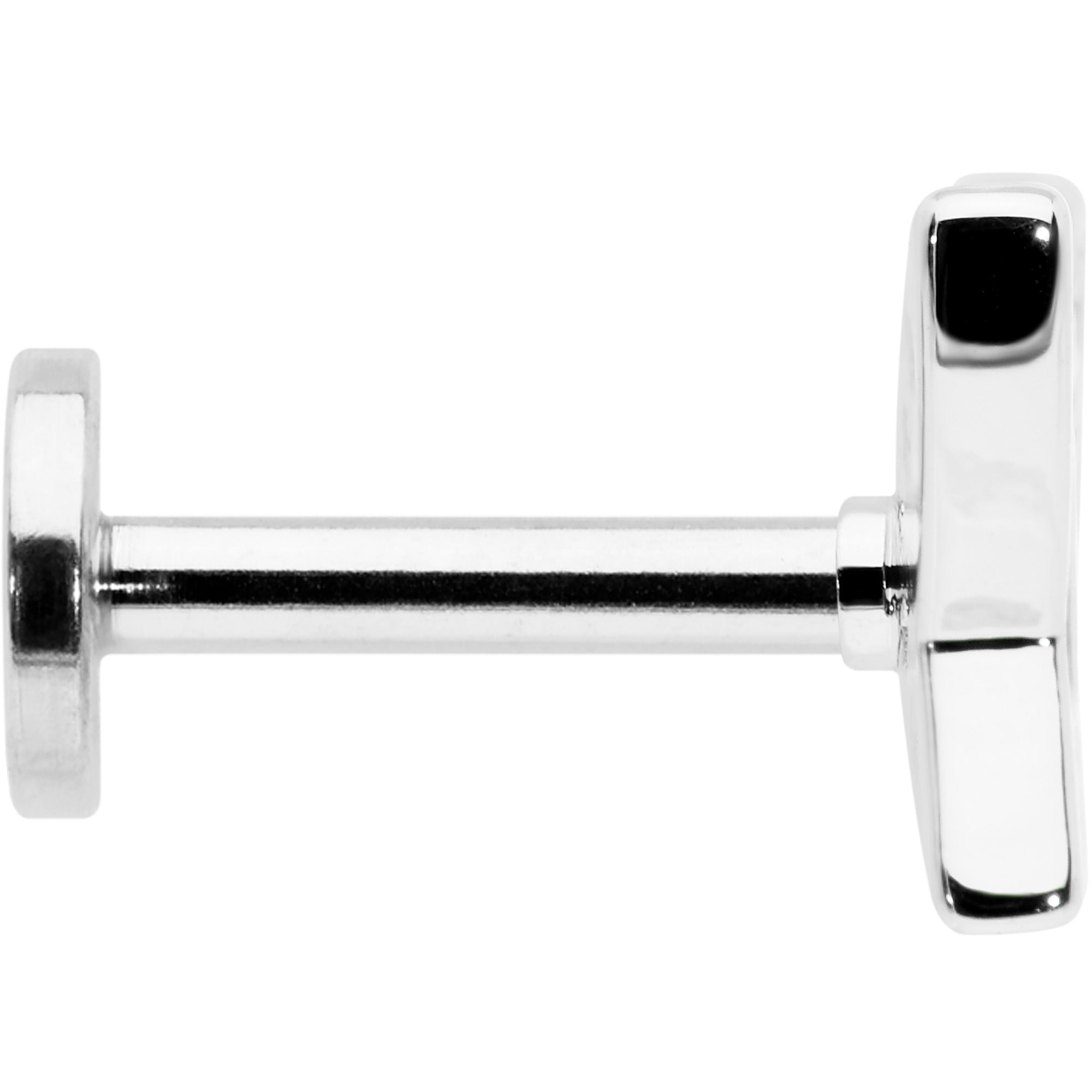BodyCandy 16G 1/4 Clear CZ Gem Butterfly Internally Threaded Labret Tragus — lifestyle context