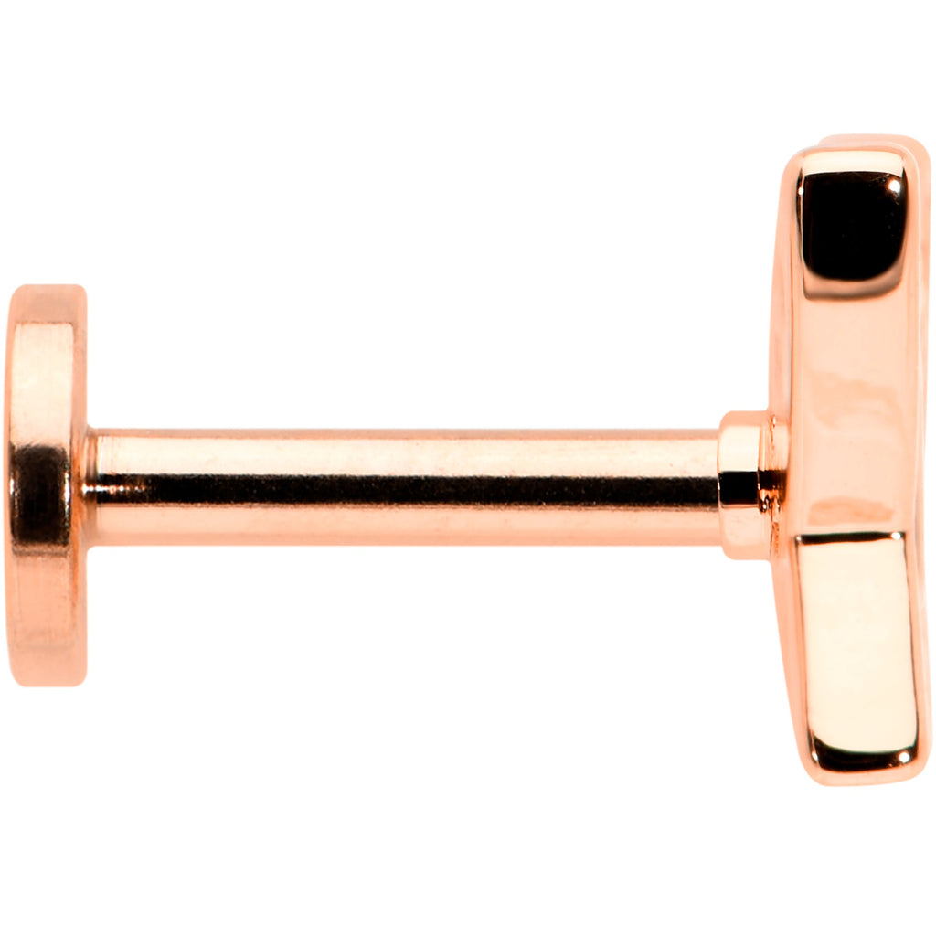 BodyCandy 16G 1/4 CZ Gem Rosy Hue Butterfly Internal Thread Labret Tragus — lifestyle context