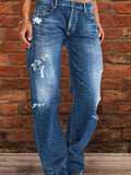 Full Size Distressed Raw Hem Jeans Plus Size