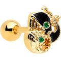 BodyCandy 16G 1/4 Gold Tone Mom Baby Whale Orca Cartilage Tragus Earring — main product shot