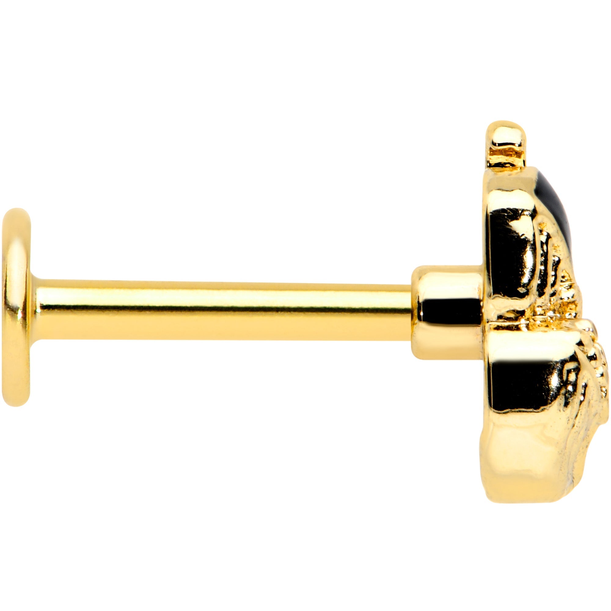 BodyCandy 16G 5/16 Gold Tone Mom Baby Orca Whale Labret Monroe Tragus — lifestyle context