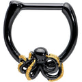 BodyCandy 16G 5/16 Black Understated Octopus Cartilage Clicker — main product shot