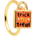 BodyCandy 20G 5/16 Gold Tone Trick or Treat Bag Halloween Nose Hoop — main product shot