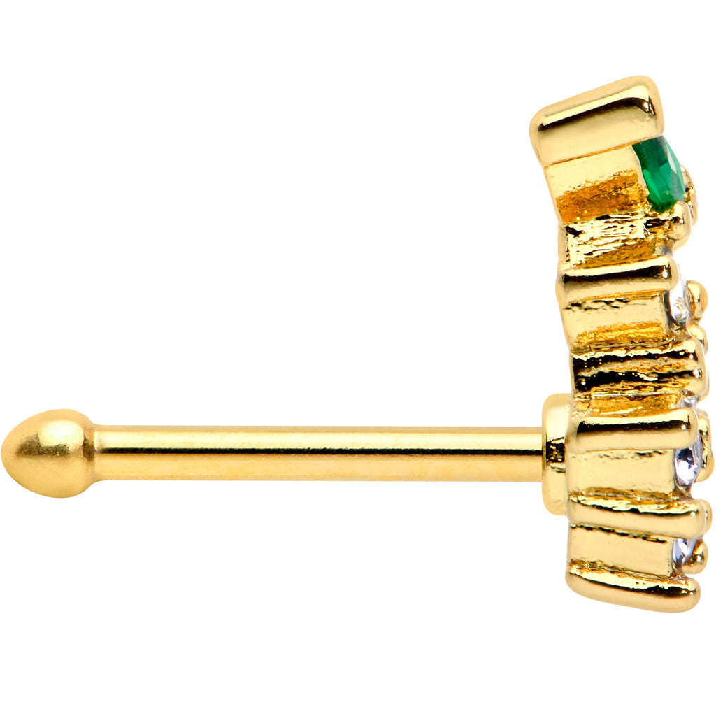 BodyCandy 20G 1/4 Clear Purple CZ Gem Gold Tone Bunch Grapes Nose Bone — lifestyle context