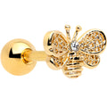 BodyCandy 16G 1/4 Clear Gem Gold Tone Beauty Bee Cartilage Tragus Earring — main product shot