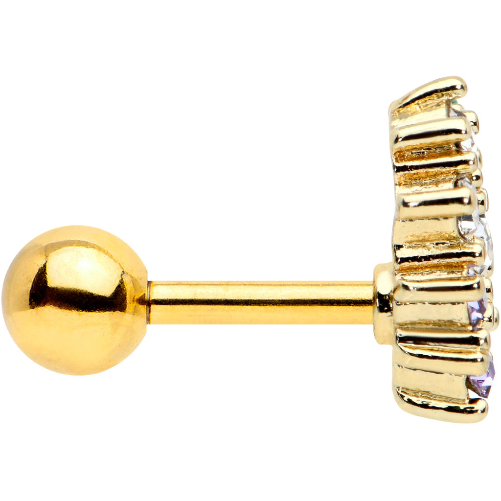 BodyCandy 16G 1/4 Clear CZ Gem Gold Tone Bunch Grapes Cartilage Tragus — lifestyle context