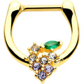 BodyCandy 16G 5/16 Clear CZ Gem Gold Tone Bunch Grapes Cartilage Clicker — main product shot