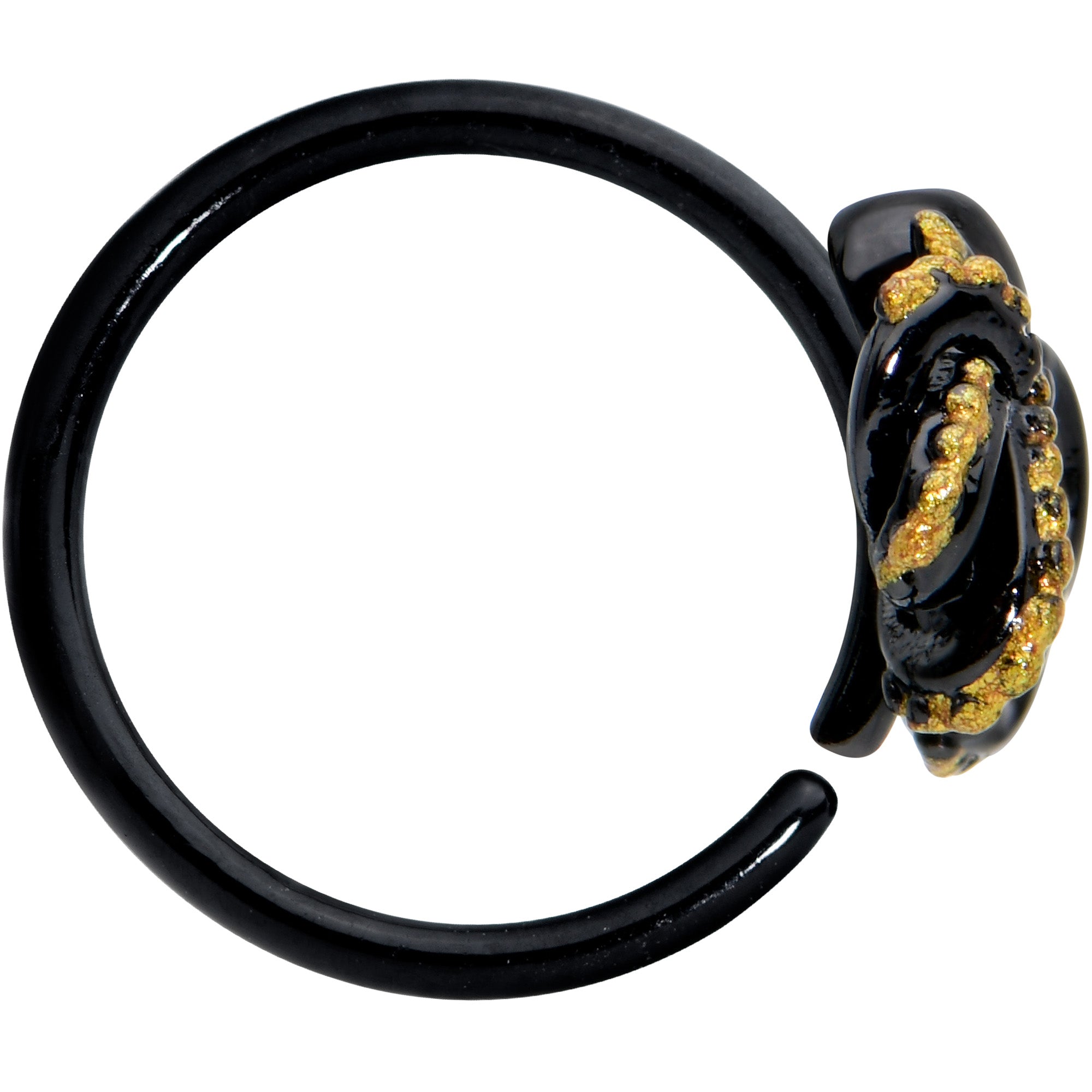 BodyCandy 20G 5/16 Black Understated Octopus Cartilage Closure Ring — lifestyle context